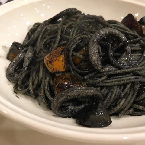 Squid Ink Pasta at Lavolpaia Restaurant. Photo Courtesy @ pirun.chan