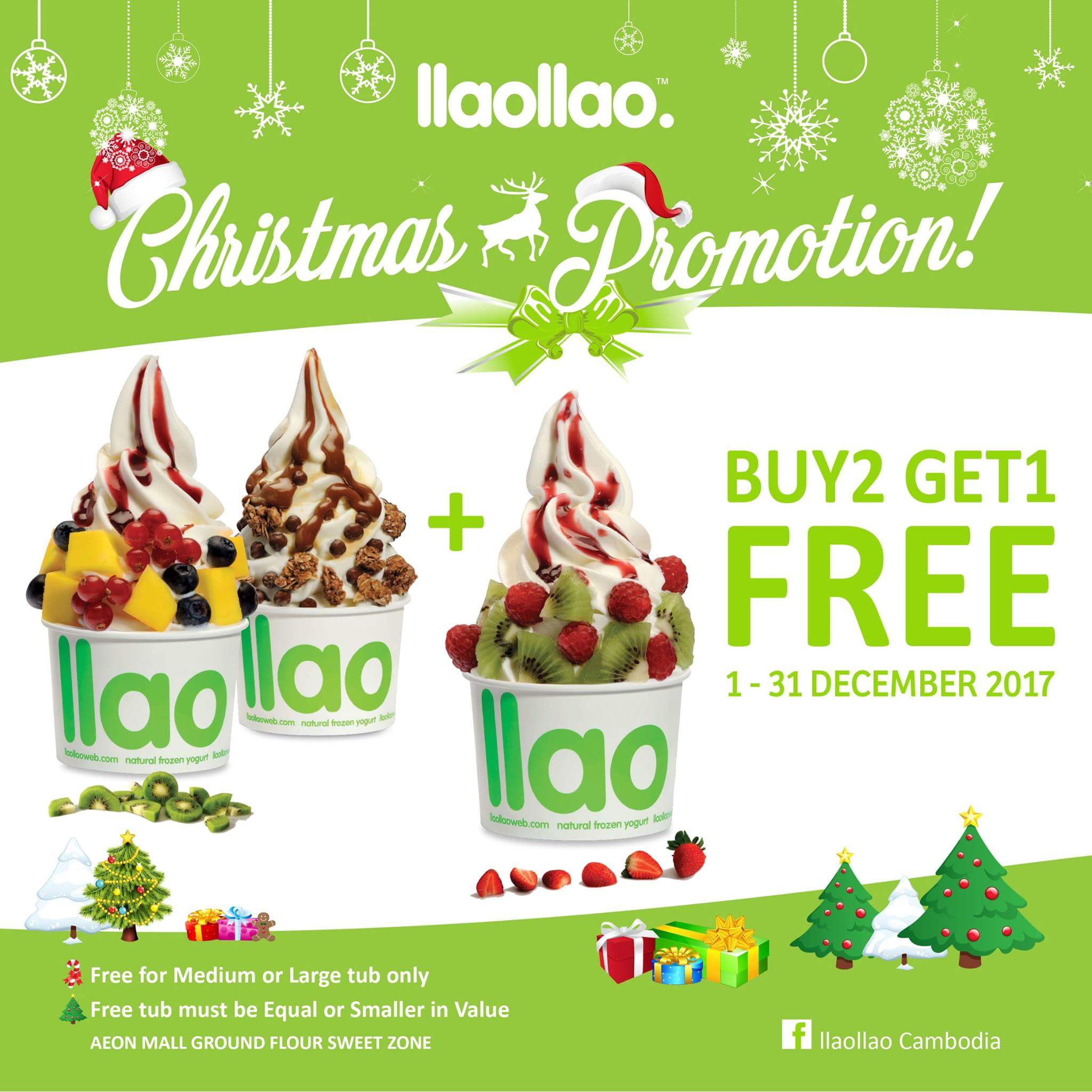 Christmas promotion from llaollao