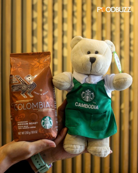 Many different types of coffee beans available on sale at Starbucks.