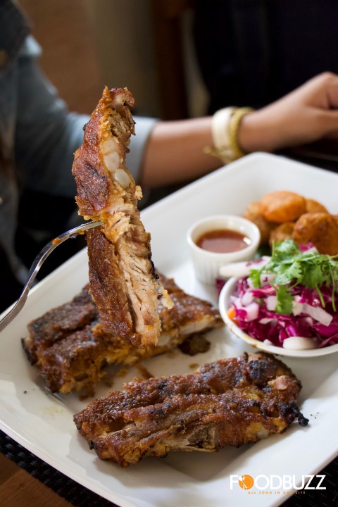 Grilled Pork Ribs with Crispy Potato Tots
