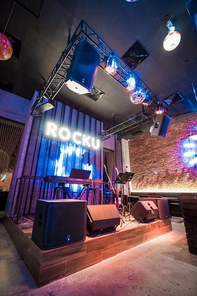 The stage of live music band